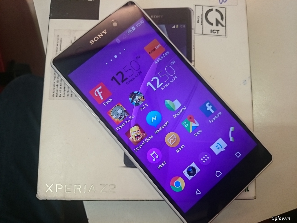 Sony Xperia Z2 cty trắng fullbox kèm tai chống ồn bh 10/2015