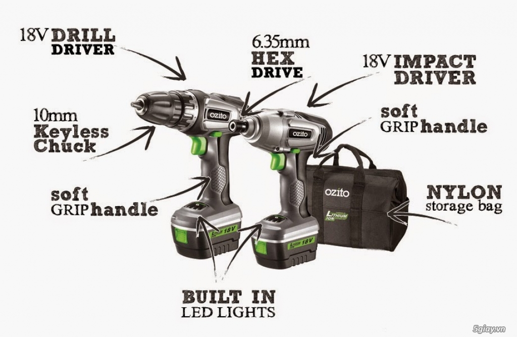 Dụng cụ cầm tay AEG, RYOBI, OZITO 12v , 18v máy cắt, nhám, ...