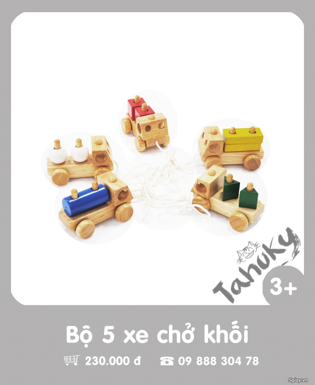 Đồ chơi gỗ an toàn Tahuky (dành cho bé từ 3-5 tuổi) - 5