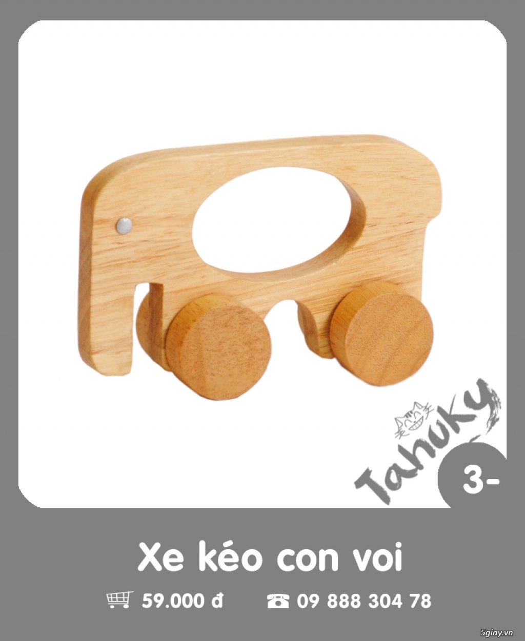 Đồ chơi gỗ an toàn Tahuky (dành cho bé dưới 3 tuổi) - 6