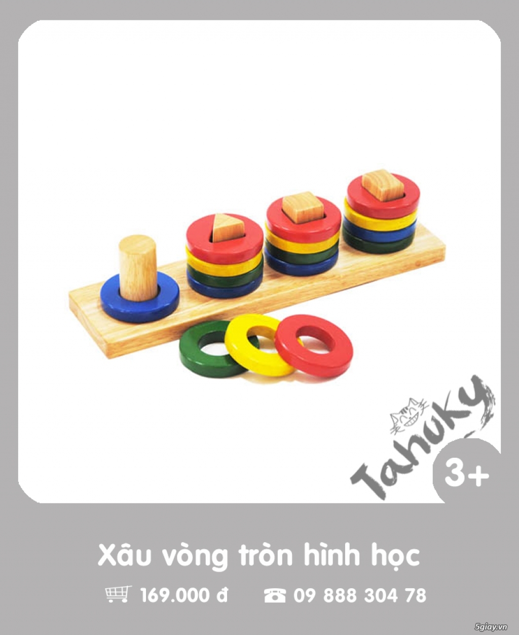 Đồ chơi gỗ an toàn Tahuky (dành cho bé từ 3-5 tuổi) - 1