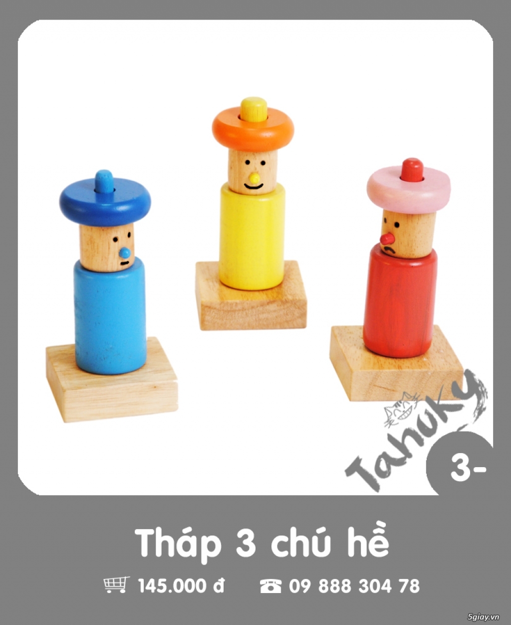 Đồ chơi gỗ an toàn Tahuky (dành cho bé dưới 3 tuổi) - 14