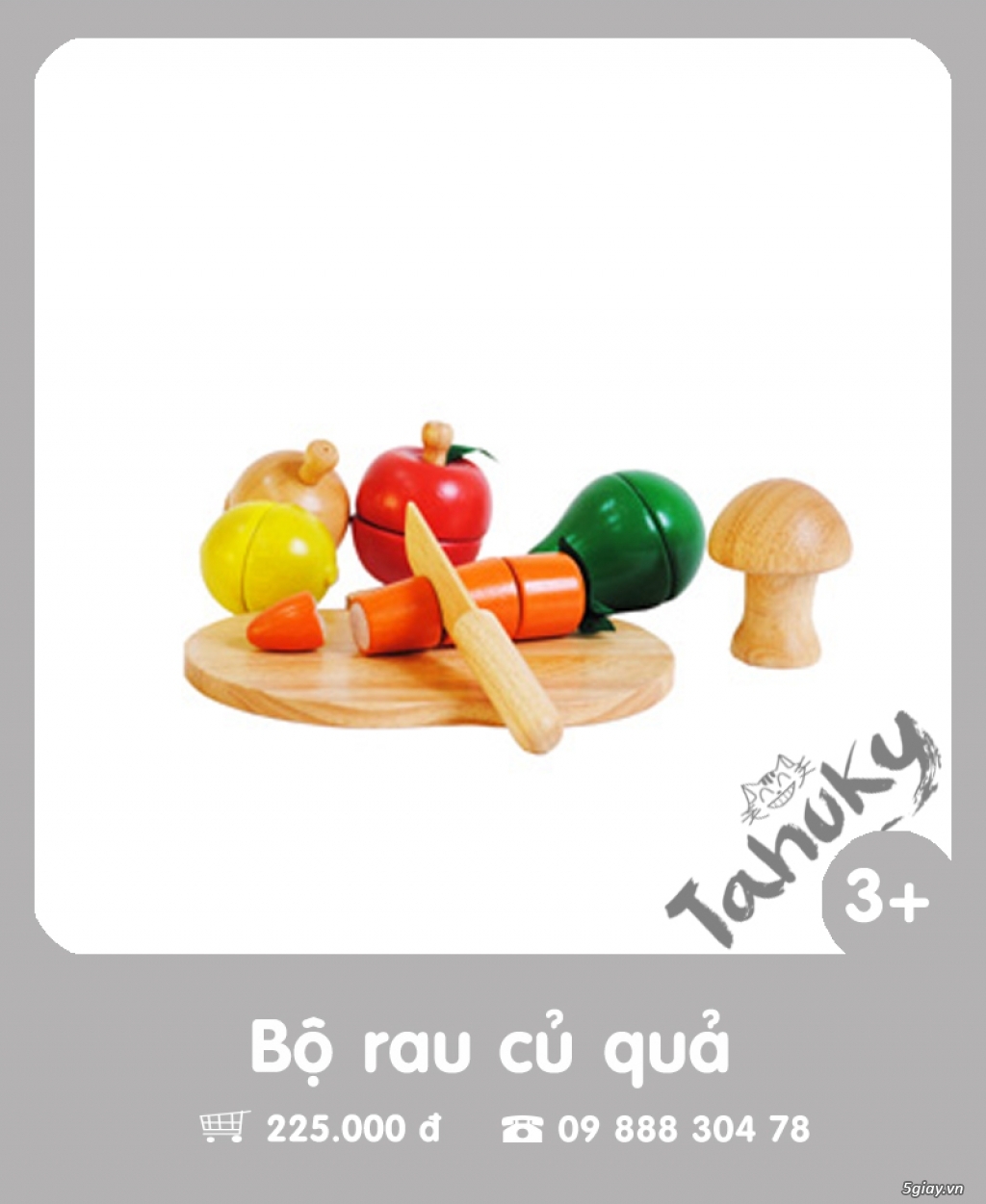Đồ chơi gỗ an toàn Tahuky (dành cho bé từ 3-5 tuổi) - 9