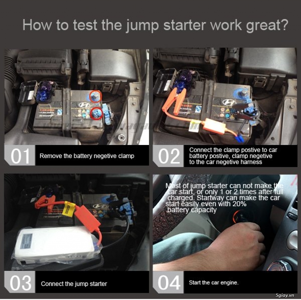 BỘ PIN SẠC DỰ PHÒNG VÀ KÍCH NỔ XE ĐA NĂNG STARTER EPOWER 14.000mAh - 3