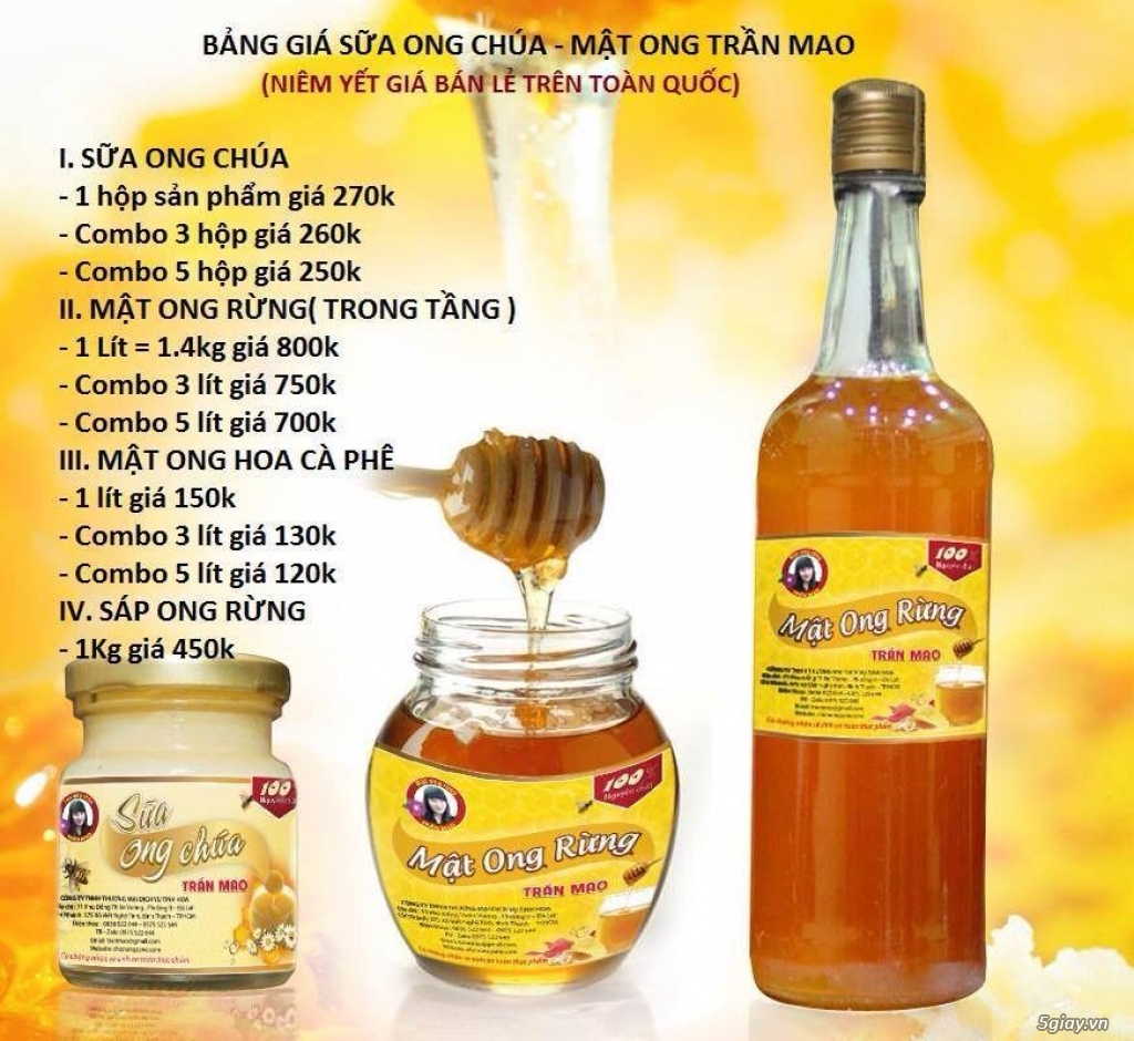 THÔNG BÁO TUYỂN ĐẠI LÝ PHÂN PHỐI SỮA ONG CHÚA - MẬT ONG TRẦN MAO TRÊN TOÀN QUỐC - 1