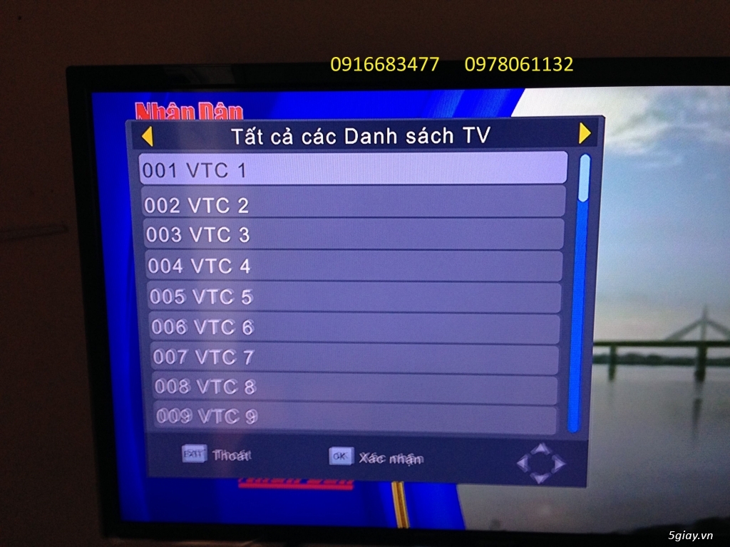 Đầu thu kỹ thuật số DVB-T2 VJV/HD-012 58ch 8ch HD Free 515k - 5