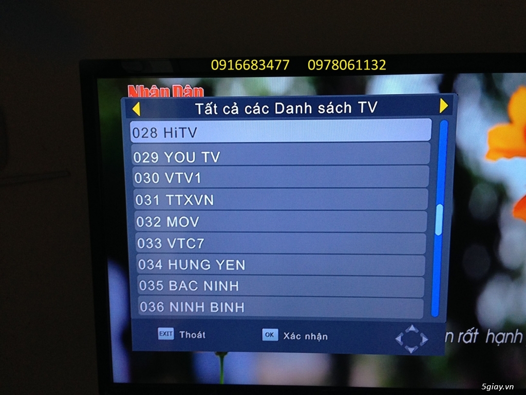 Đầu thu kỹ thuật số DVB-T2 VJV/HD-012 58ch 8ch HD Free 515k - 9