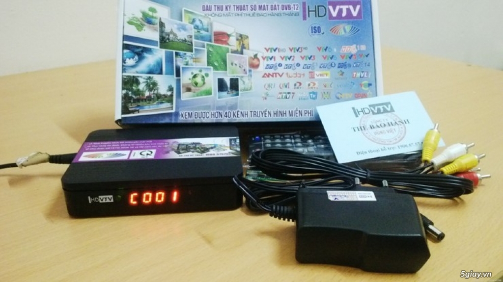Đầu thu kỹ thuật số DVB-T2 VJV/HD-012 58ch 8ch HD Free 515k - 2