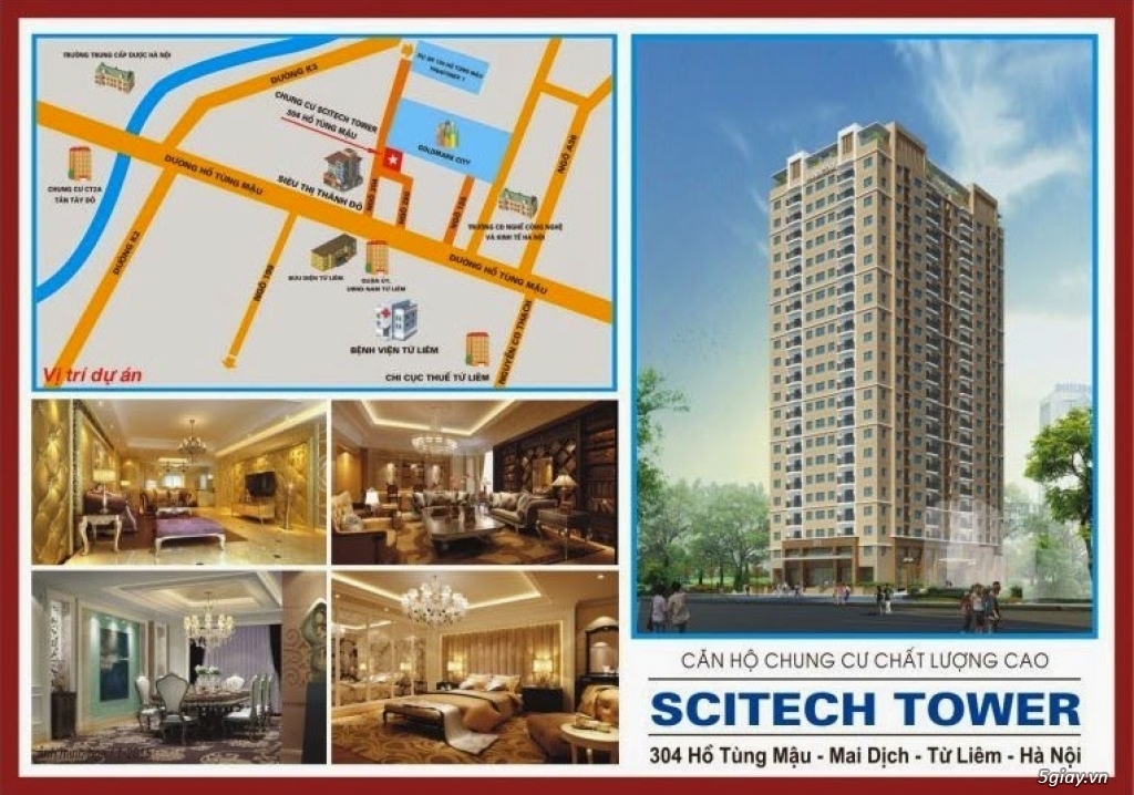 Chỉ từ 1,5 tỷ sở hữu ngay căn hộ Scitech 2 phòng ngủ trung tâm khu vực Mỹ Đình