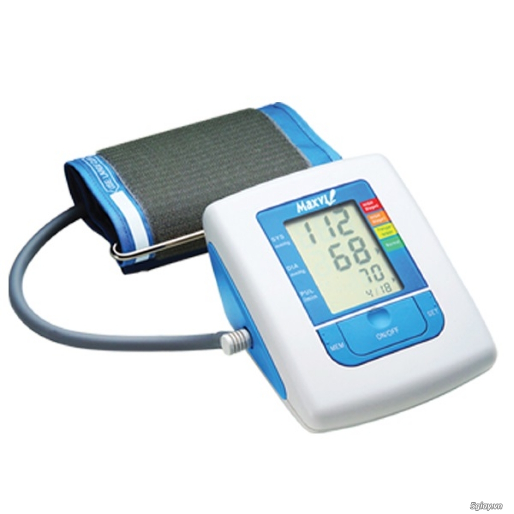 Máy đo huyết áp bắp tay, kỹ thuật số, Tiếng Việt Maxvi XJ-2002DS- Có phân độ huyết áp