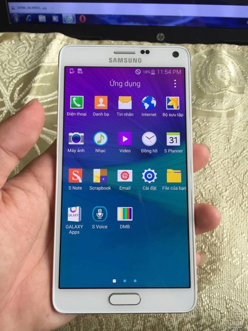 Samsung Galaxy Note 4 N916 likenew trắng, LG G4 new lưng da giá tốt - 1