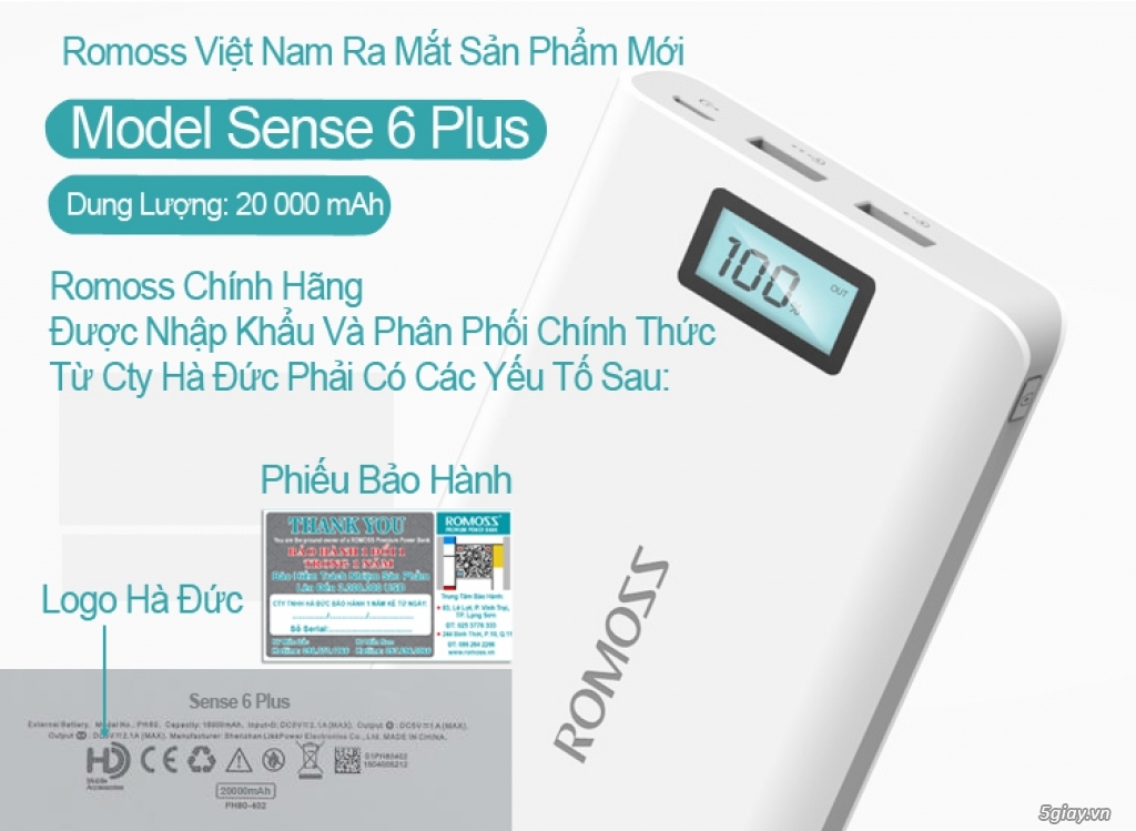 Pin dự phòng RoMoss Việt Nam Tìm nhà phân phối trên toàn quốc