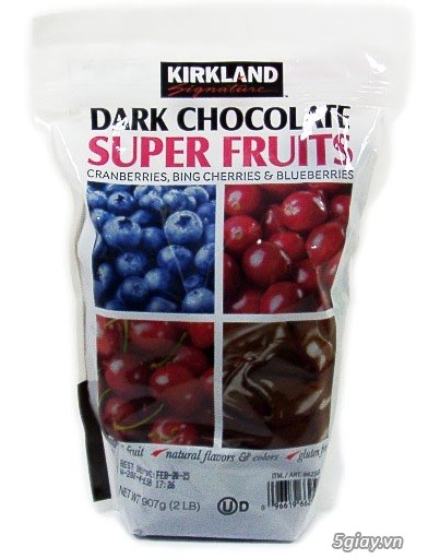 Socola Đắng Phủ Trái Cây Các Loại Kirkland Dark Chocolate Super Fruits