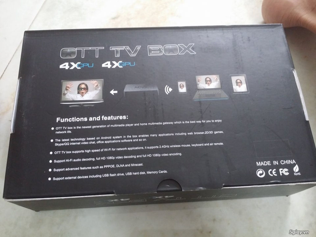 Android box MXQ - Thiết bị biến tivi thường thành smart tivi chỉ 1200k/bộ - 3