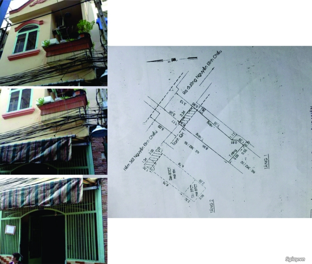 Bán nhà trung tâm quận 3, Hẽm 362/18 Nguyễn Đình Chiểu, phường 4, Quận 3 Diện tích 29,7 m2