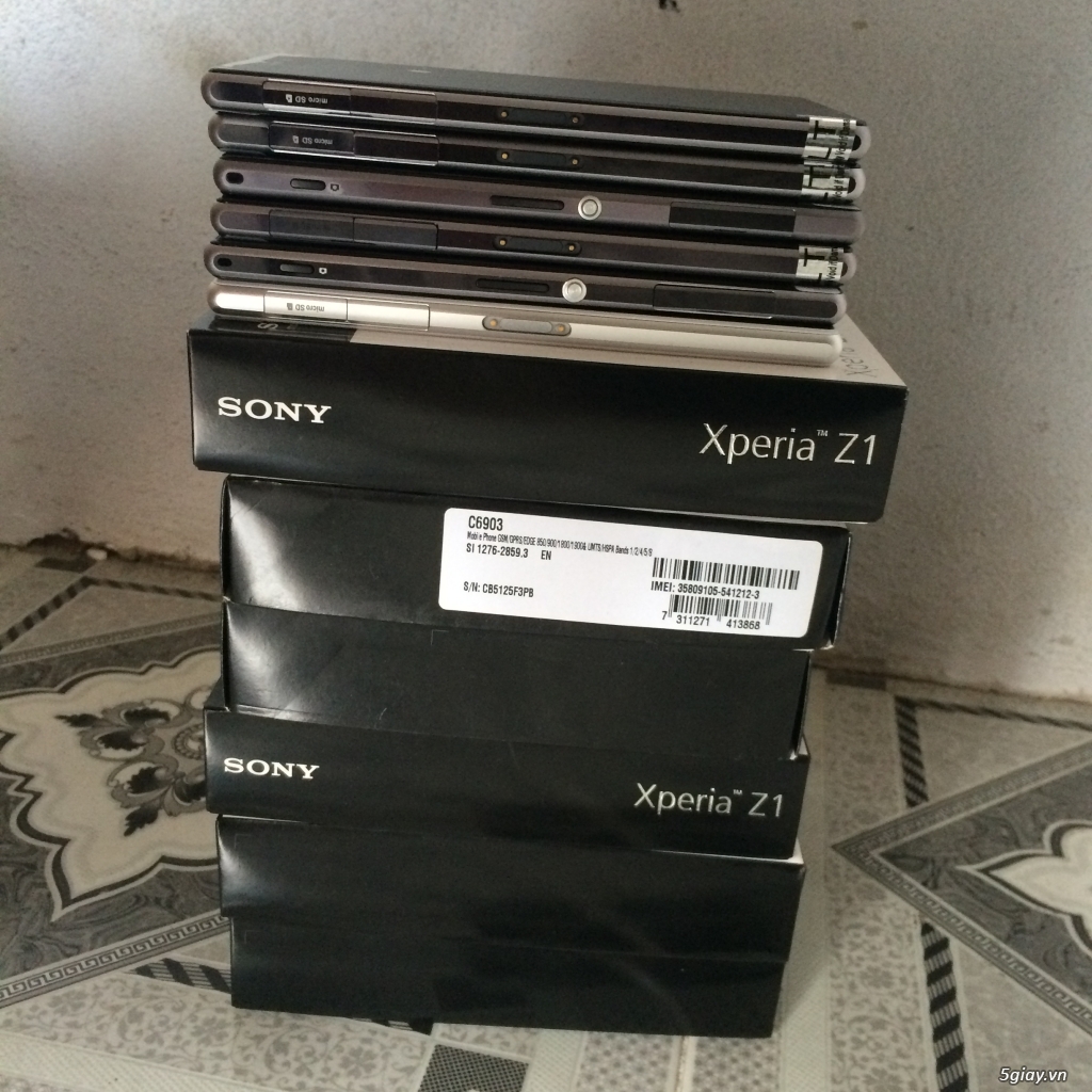 Sony Z1-Full box,full phụ kiện sony,trắng-đen,nguyên seal