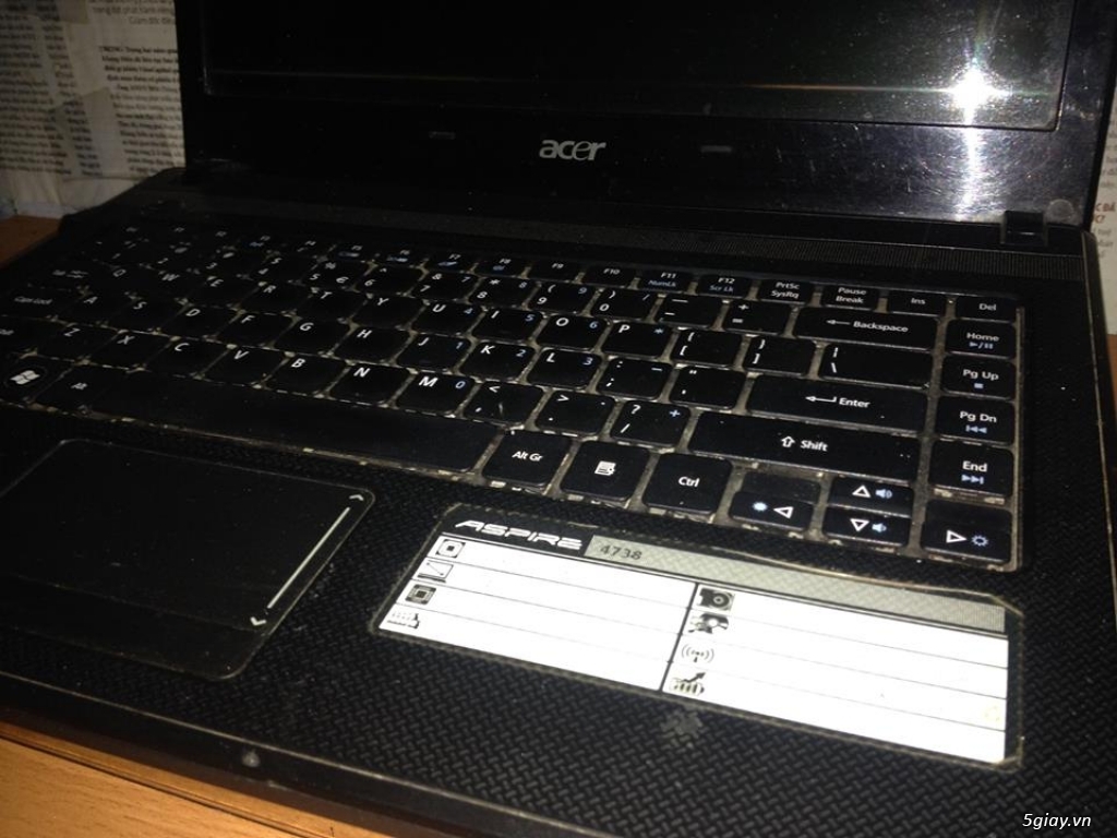 Laptop Acer Aspire 4738 màu đen cũ giá rẻ - 2