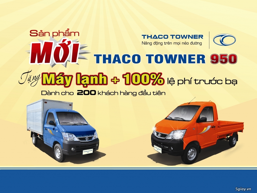 sản phẩm mới THACO TOWNER 950A Trường Hải