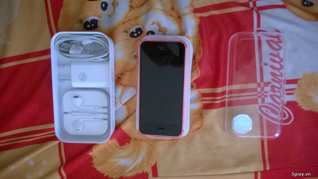 Bán iphone 5C màu hồng, bảo hành 8 tháng FPT
