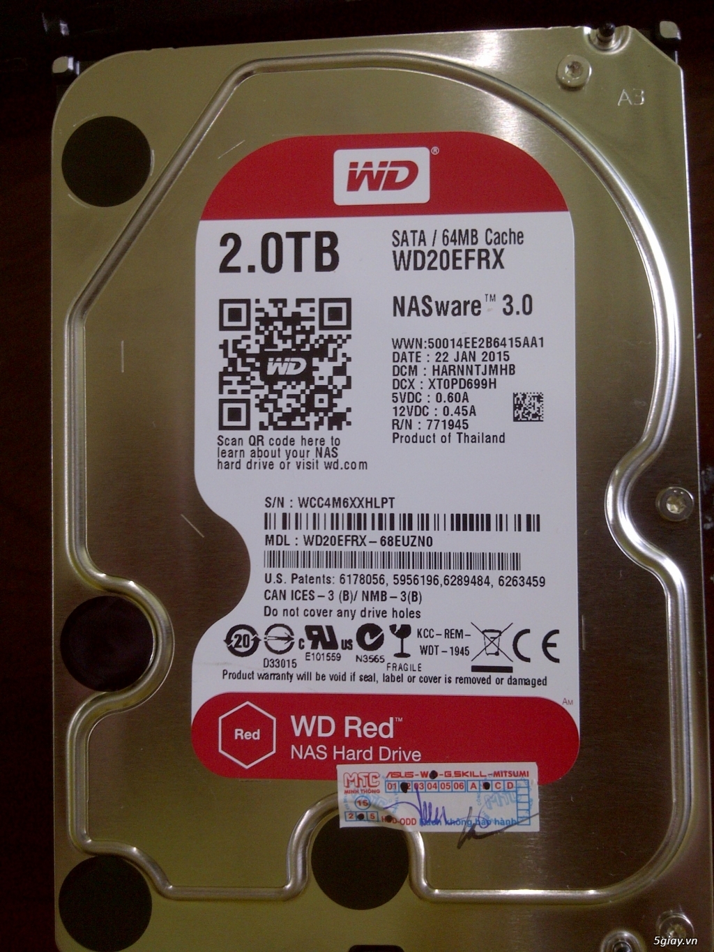 Thanh lý HDD 2TB - WD Red