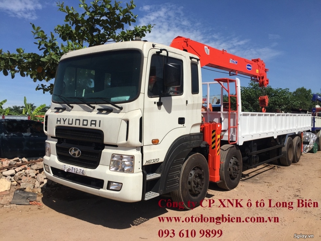 Xe tải hyundai, Daewoo gắn cẩu tự hành 3-5 tấn, 7-10 tấn, 12-15 tấn Soosan, tanado, Kanglim, Unic - 1