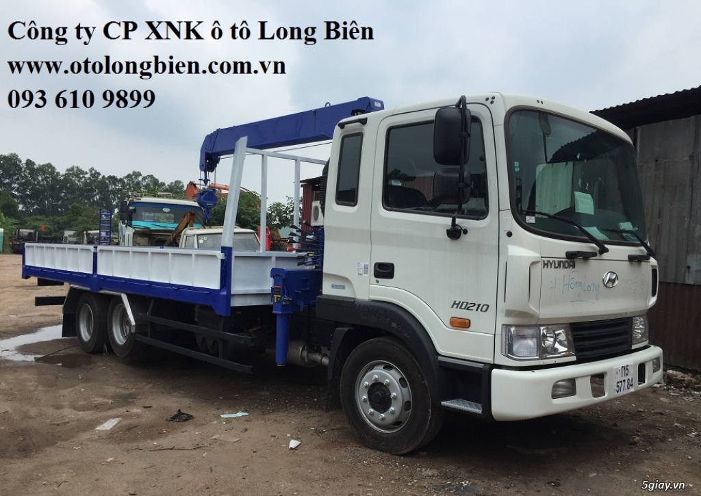 Xe tải hyundai, Daewoo gắn cẩu tự hành 3-5 tấn, 7-10 tấn, 12-15 tấn Soosan, tanado, Kanglim, Unic - 2