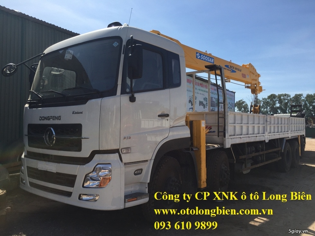 Xe Dongfeng, Howo, Faw gắn cẩu tự hành 3-5 tấn, 7, 8, 10 tấn, 12-15 tấn Soosan, tanado, unic - 1