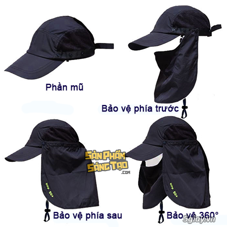 Mũ chống nắng đa năng 360 bảo vệ toàn diện cho bạn tại Sản Phẩm Sáng Tạo 244 Kim Mã, Hà Nội - 2