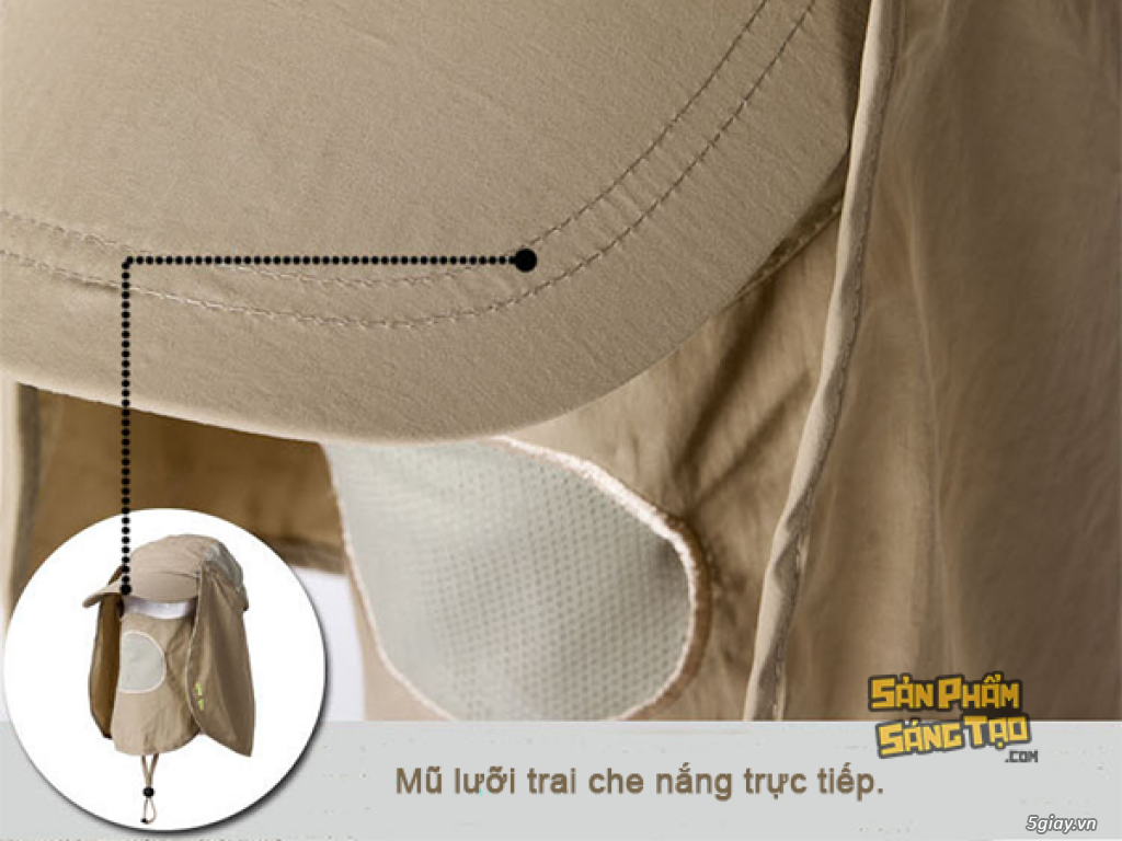 Mũ chống nắng đa năng 360 bảo vệ toàn diện cho bạn tại Sản Phẩm Sáng Tạo 244 Kim Mã, Hà Nội - 7