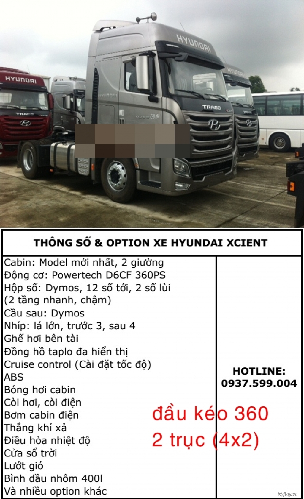 Chuyên cung cấp các dòng xe Hyundai Xcient tải, đầu kéo, ben. Bền bỉ và kinh tế - 2