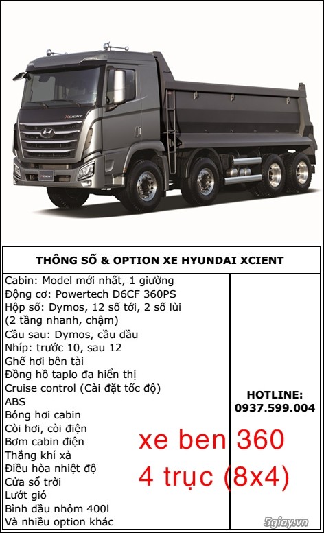 Chuyên cung cấp các dòng xe Hyundai Xcient tải, đầu kéo, ben. Bền bỉ và kinh tế - 8
