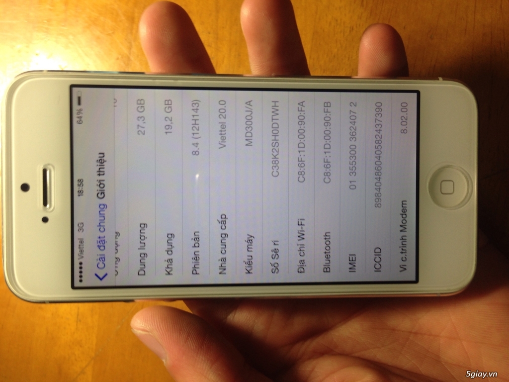 Iphone 5 32G QT màu trắng - 4