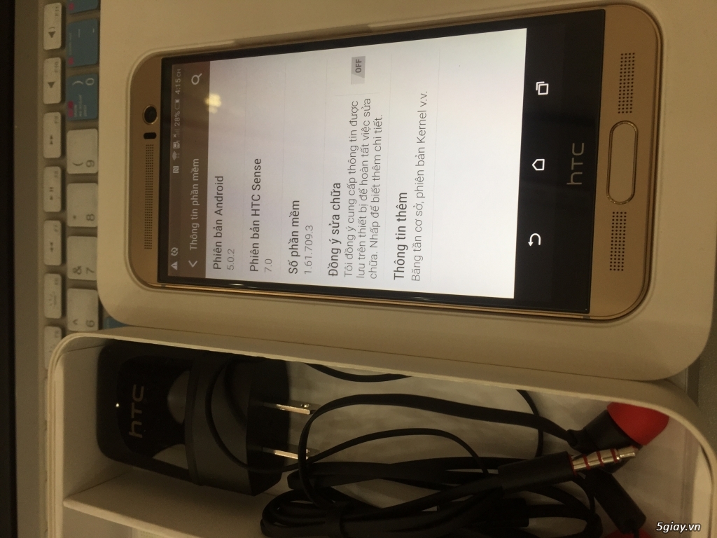 HTC One M9+ (HTC One M9 Plus) Amber Gold fullbox mới - 2