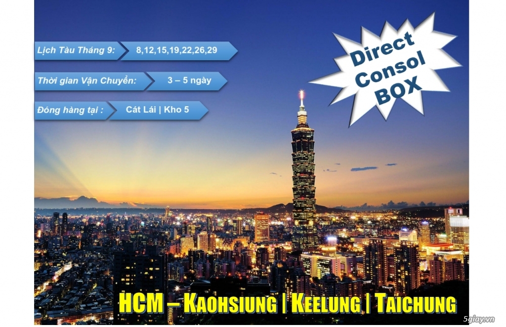 Nhận Vận Chuyển Hàng Hóa Đi TAIWAN