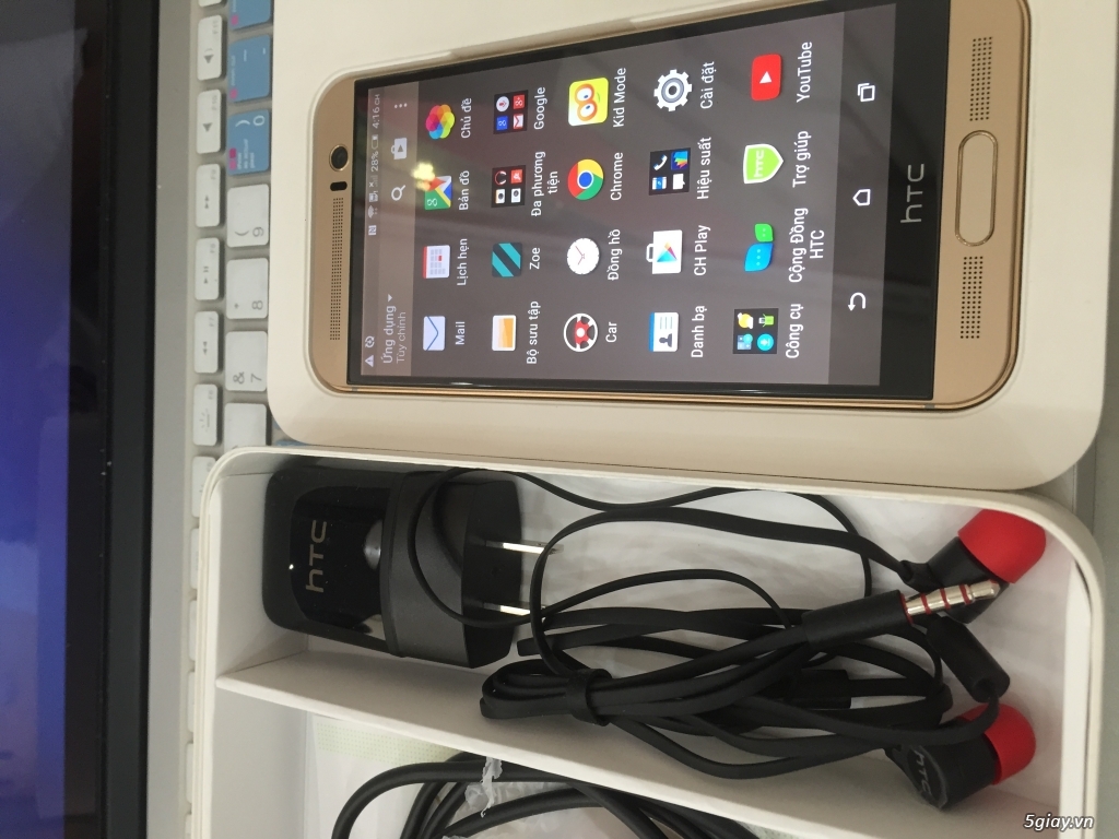 HTC One M9+ (HTC One M9 Plus) Amber Gold fullbox mới - 1