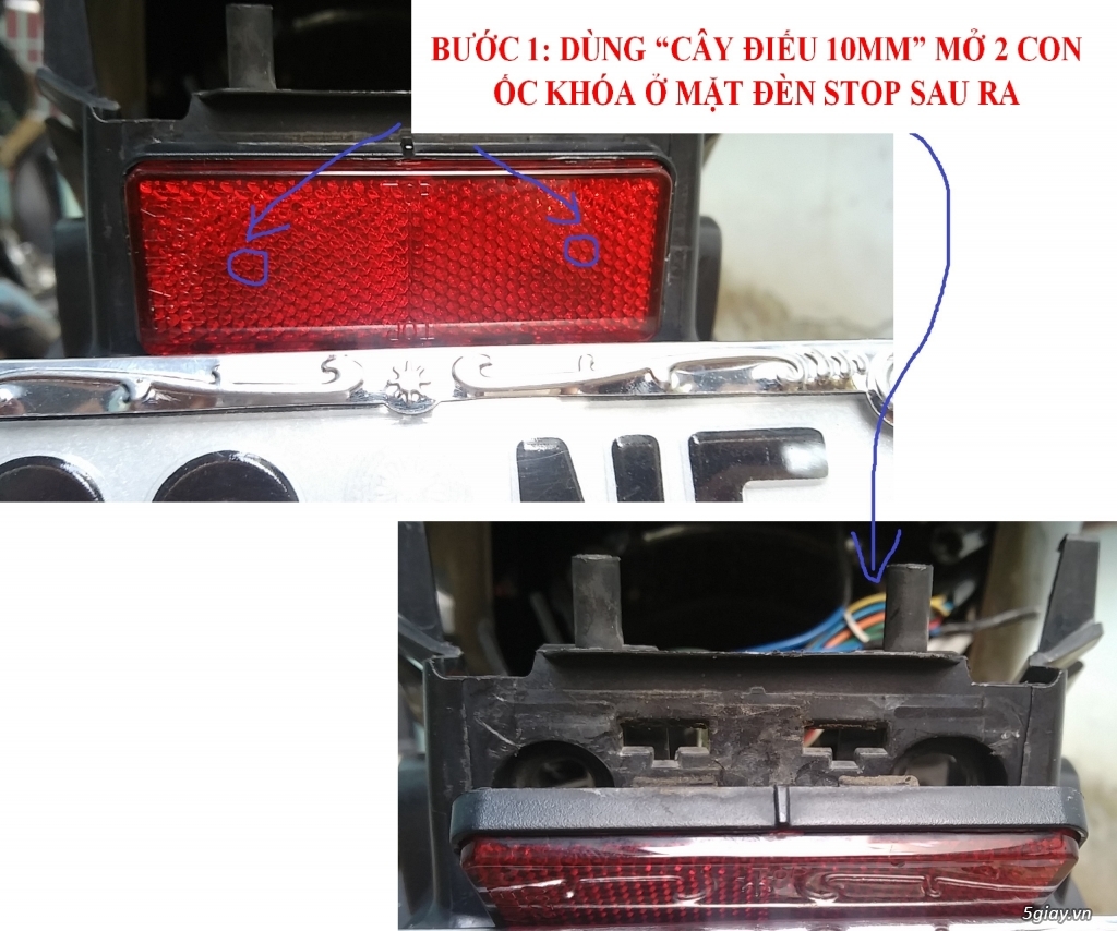 Cục cao su gắn với đèn xi nhan sau xe Nouvo LX - PT HCM