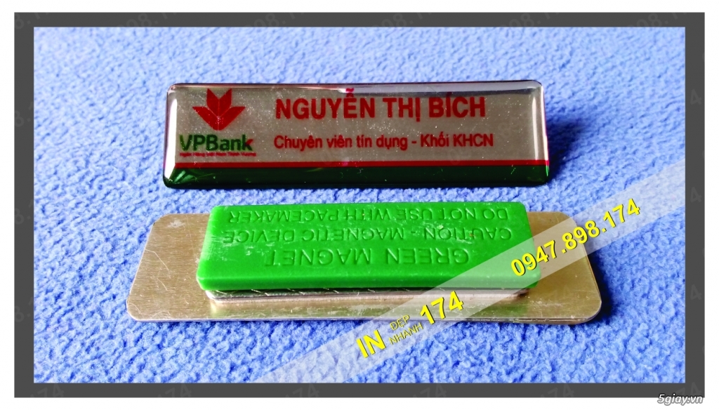 Làm biển tên nhân viên, thẻ tên cài áo, huy hiệu các loại - LH: 0977.492.538 - 1