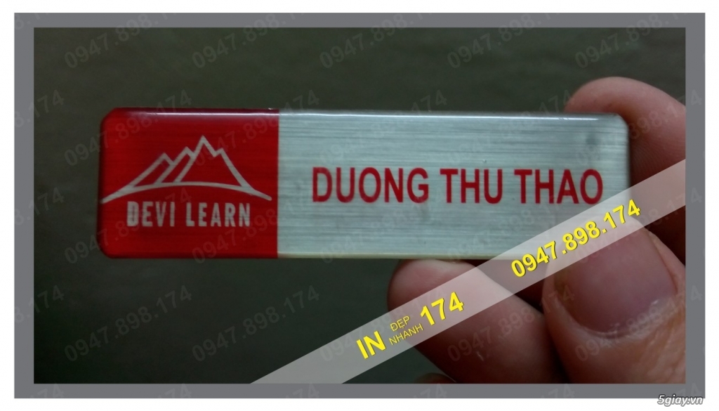 Làm biển tên nhân viên, thẻ tên cài áo, huy hiệu các loại - LH: 0977.492.538 - 2