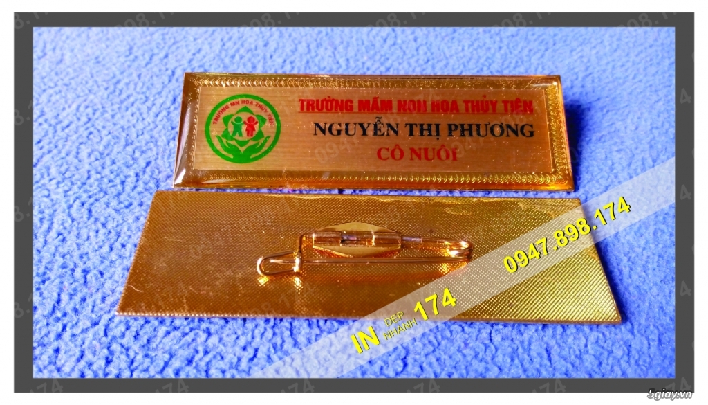 Làm biển tên nhân viên, thẻ tên cài áo, huy hiệu các loại - LH: 0977.492.538