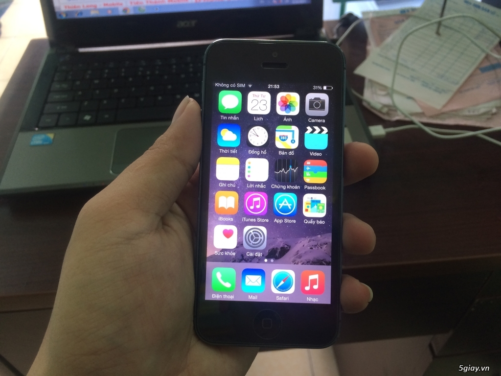 Mình bán Iphone 5 16G Đen Máy 99% Zin từ A>Z Giá cực tốt 4tr.... - 1
