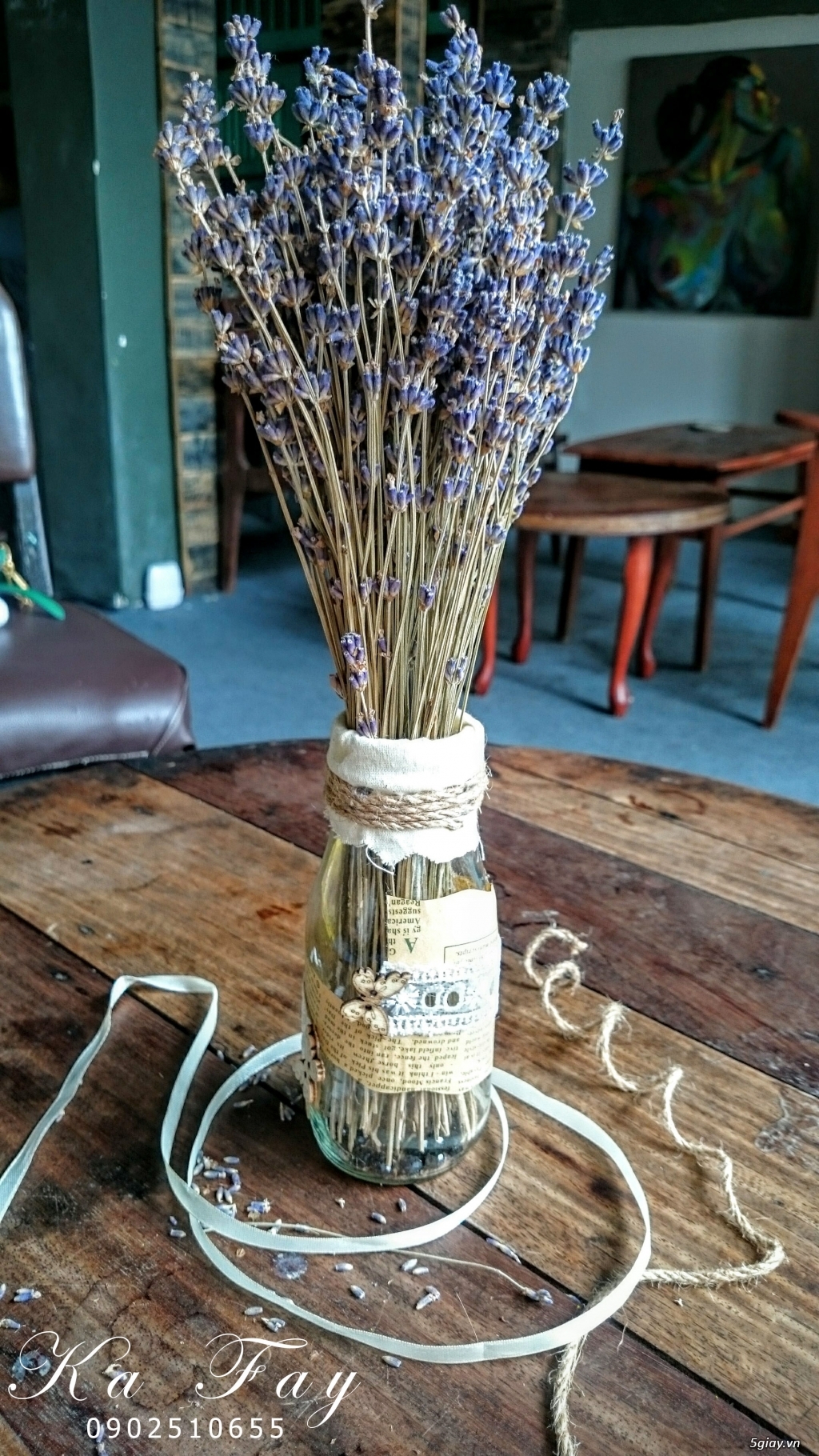 Hoa khô Lavender nhập khẩu từ pháp vs phụ kiện handmade - 11