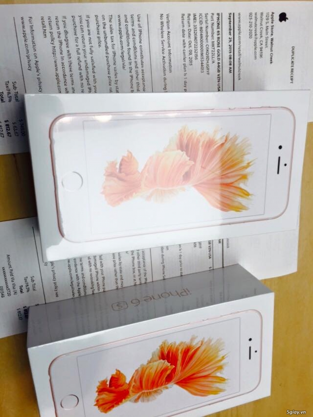 * Có Sẵn ở Sài Gòn * 2 x iPhone 6S 64Gbs Pink (Rose) * USA Receipts*