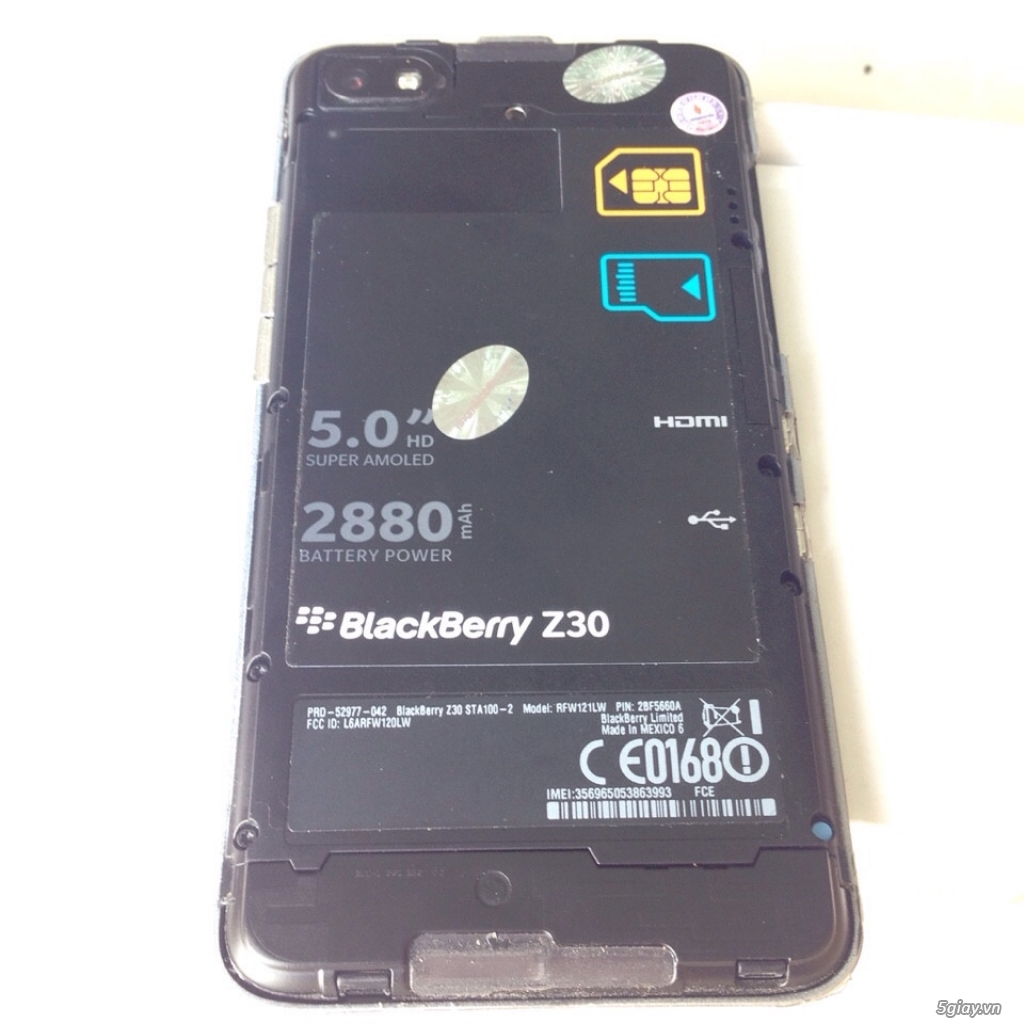 BlackBerry Z30 - 002 fullbox, full keo bán or giao lưu