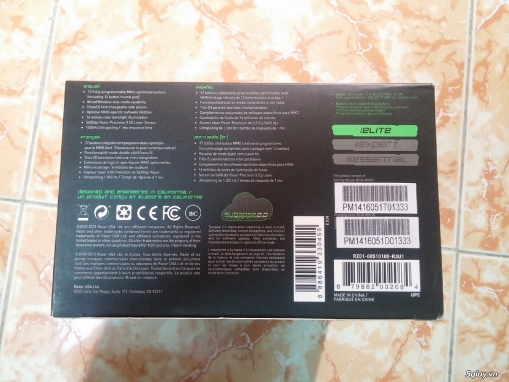 Mouse Wireless Razer Naga Epic Elite MMO - 2