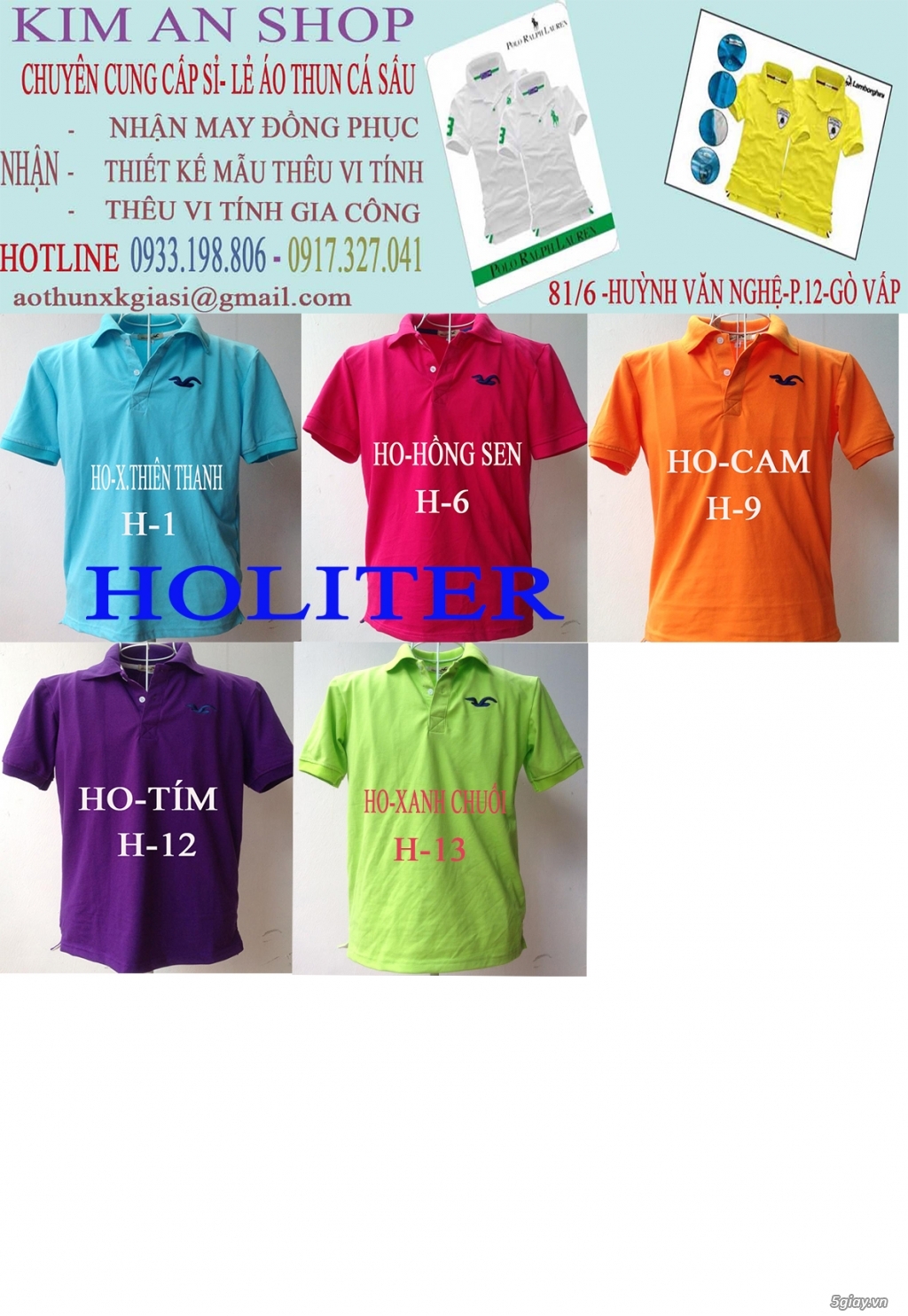 Phân Phối Sỉ Lẻ Áo Thun Polo,tonny Giá Rẻ