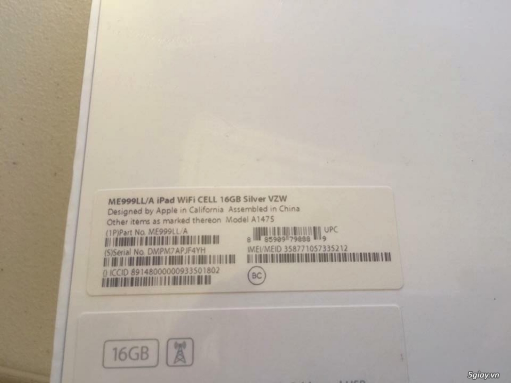 iPad Air 16Gb wifi 3G Silver new 100% chưa active giá siêu shock
