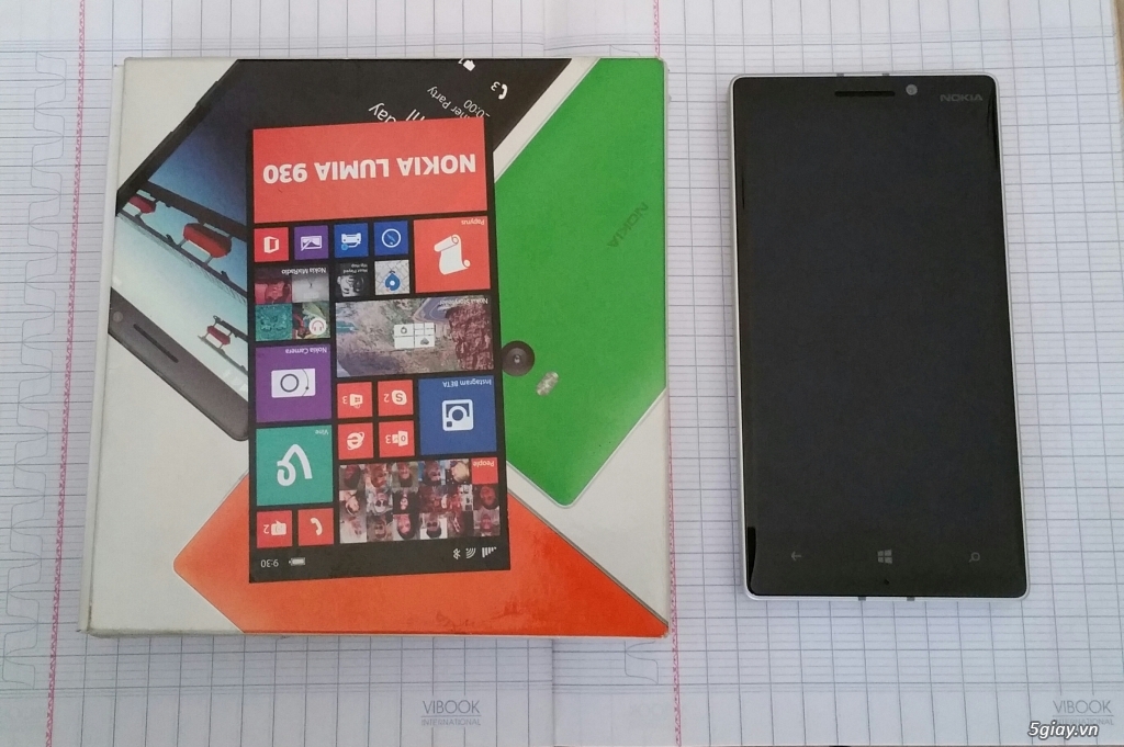thanh lý nokia lumia 930.hàng fpt mới 98% màu trắng.32gb.máy zin còn hôp xạt đầy đủ