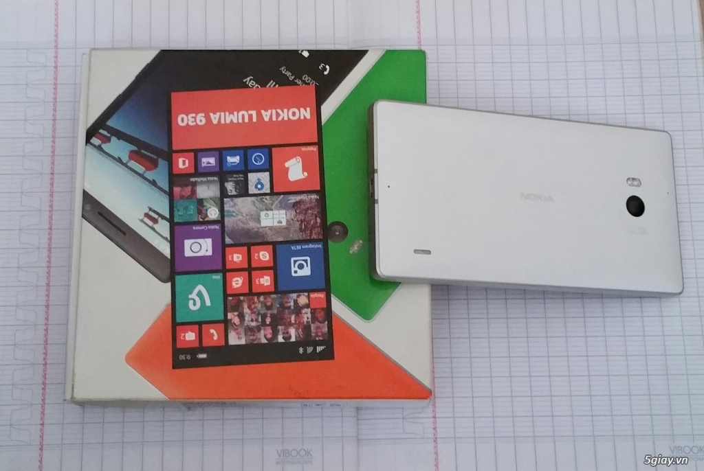 thanh lý nokia lumia 930.hàng fpt mới 98% màu trắng.32gb.máy zin còn hôp xạt đầy đủ - 1