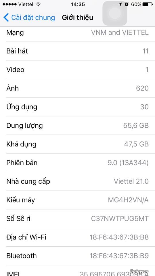 IPHONE 6 64Gb Silver chính hãng FPT, mới 99,99%