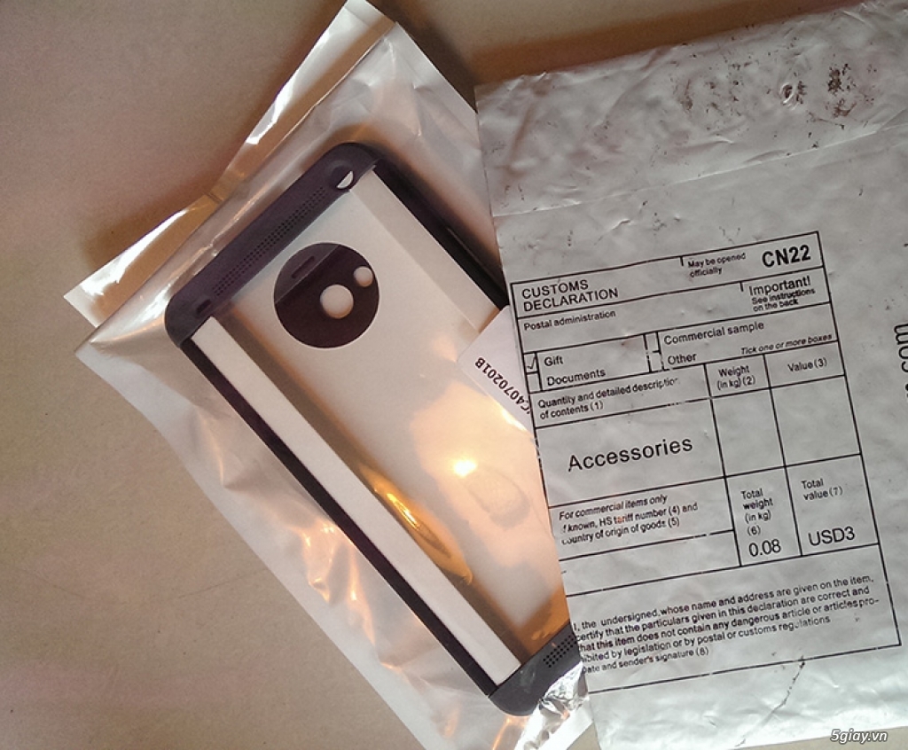 Bán case HTC ONE M7 double dip (3 mảnh) nhựa sơn mờ mới vừa bóc tem - 1